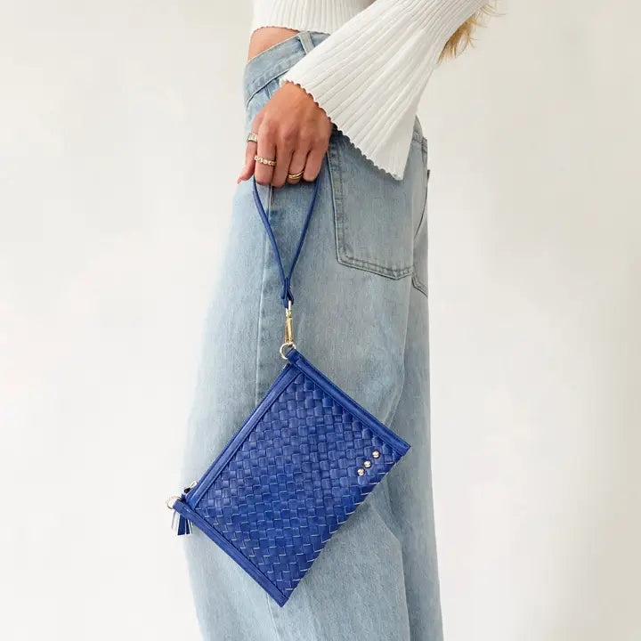 Pretty Simple Veda Woven Crossbody Clutch & Wristlet