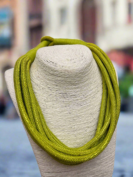 Slub 8-Strand Necklace In Citris