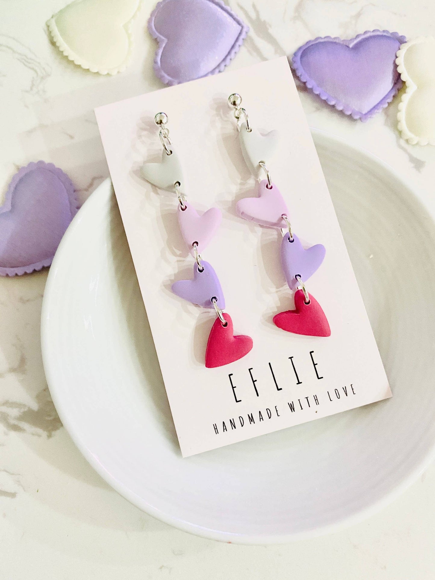 Sweet Little Heart Dangle Earrings