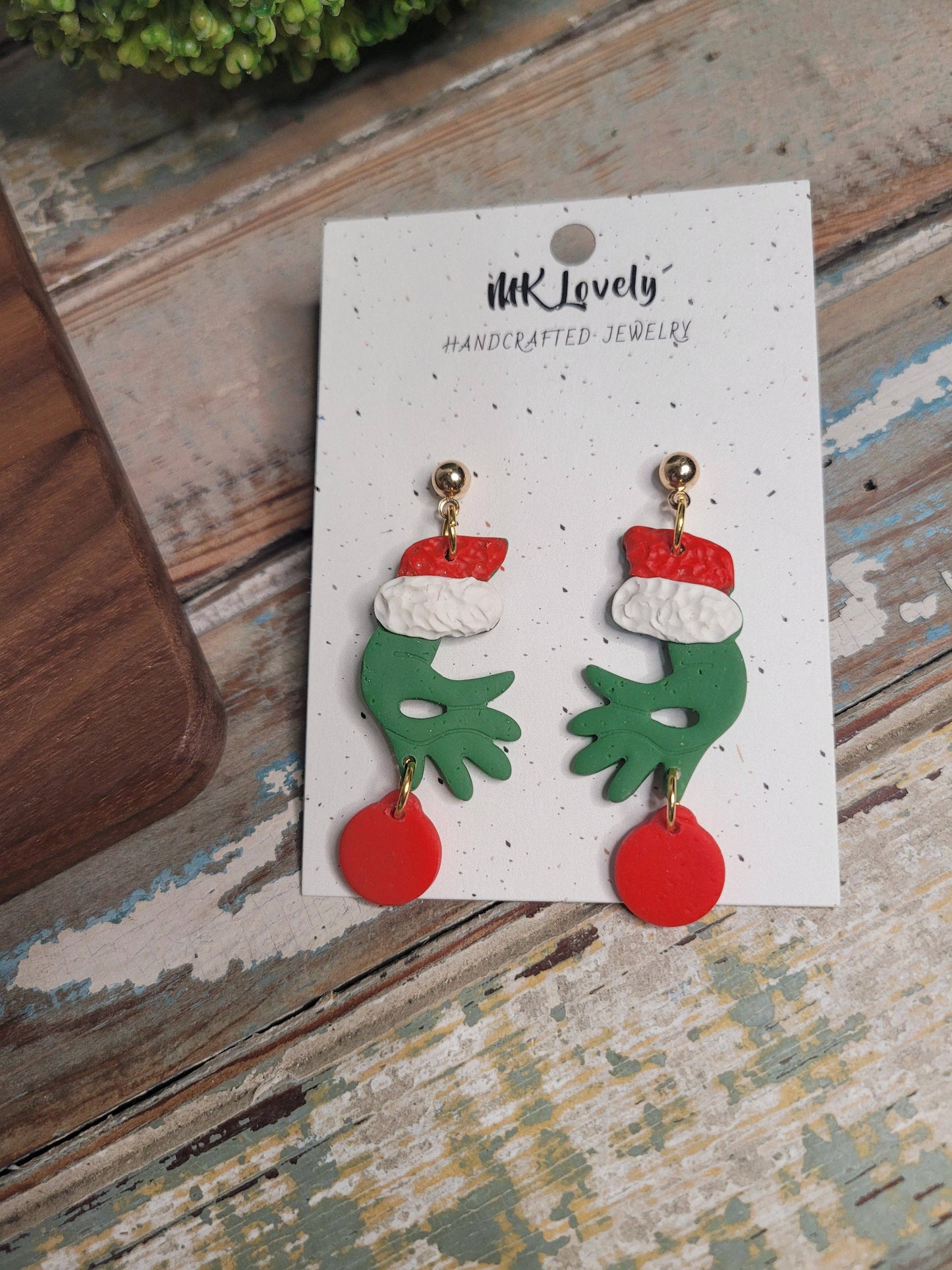 Grinch Ornament Earrings