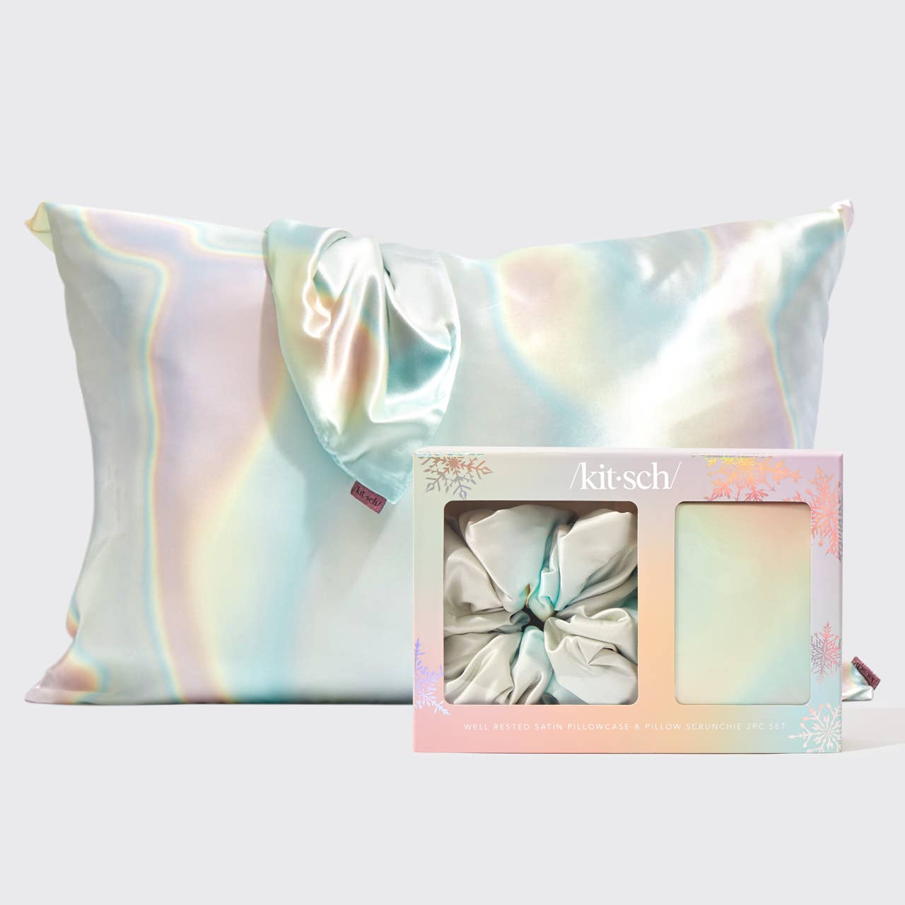 Kitsch Aura Holiday Satin Pillowcase and Pillow Scrunchie