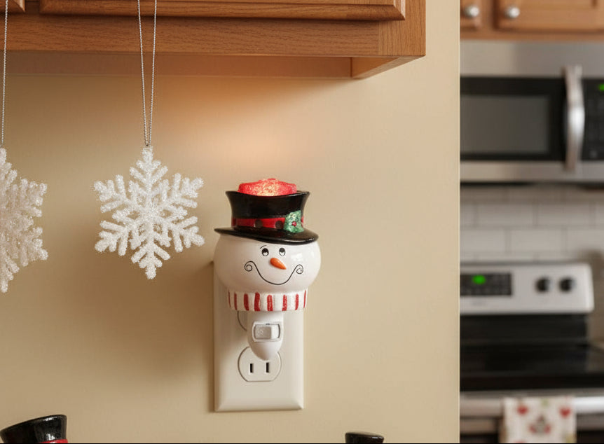 A Cheerful Giver Snowman Plug-In Wax Warmer Gift Set