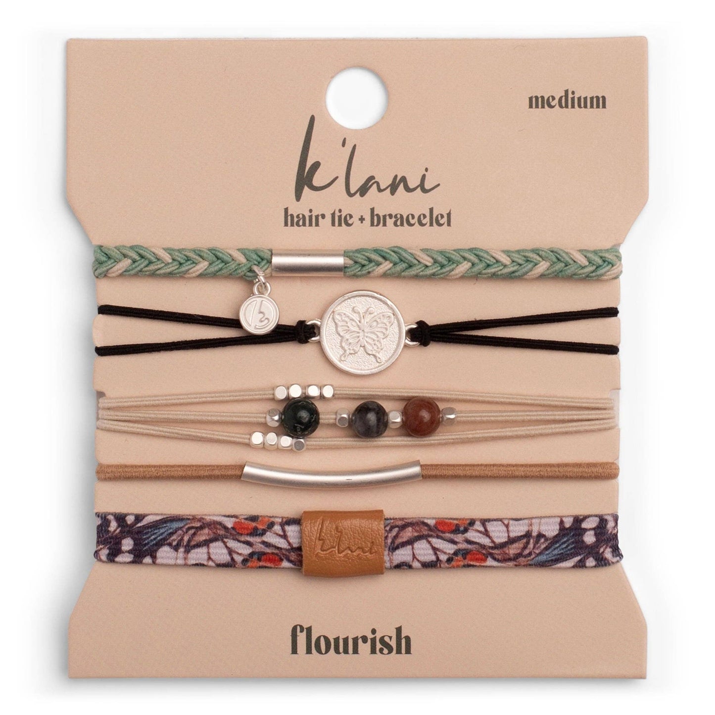 K'Lani Flourish Hair Tie & Bracelet Set