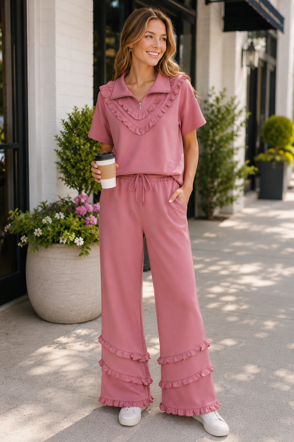 Umgee MOHMe Mauve LuxeKnit Ruffle Mix & Match Collection