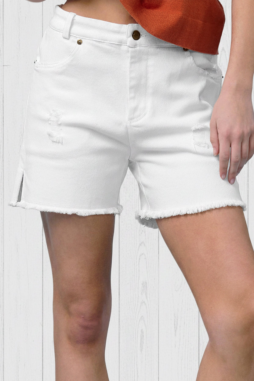 La Miel High Rise Mineral Washed Denim Shorts