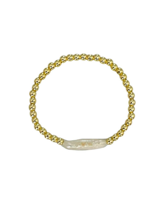 The Mabel Gold Beaded Statement Bracelet