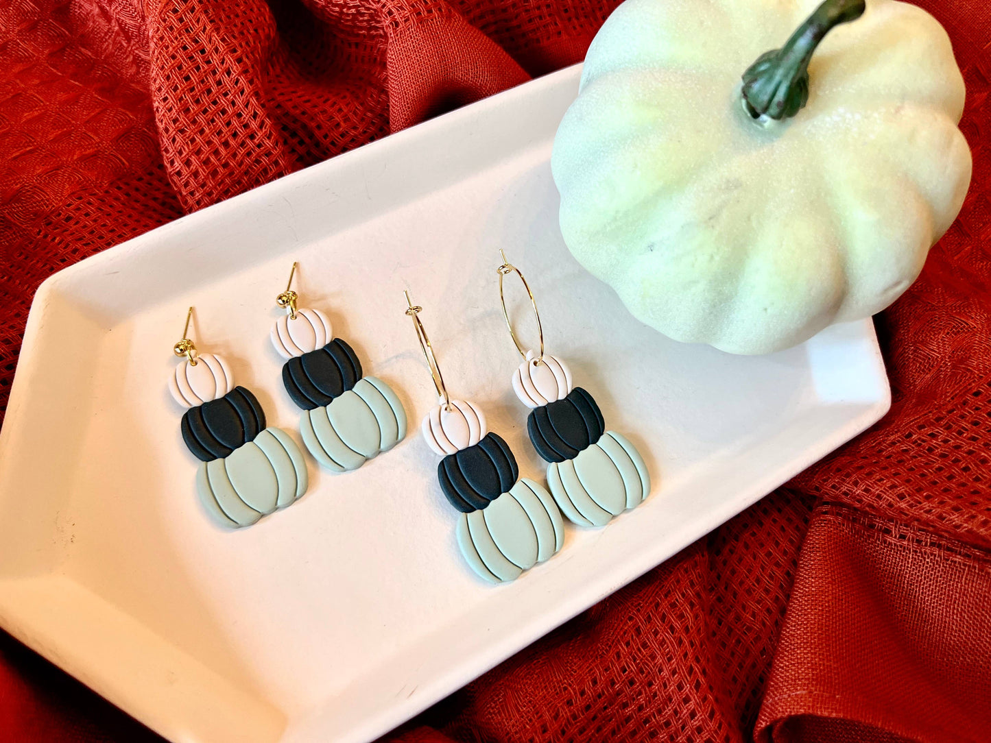 Stacked Pumpkin Earrings