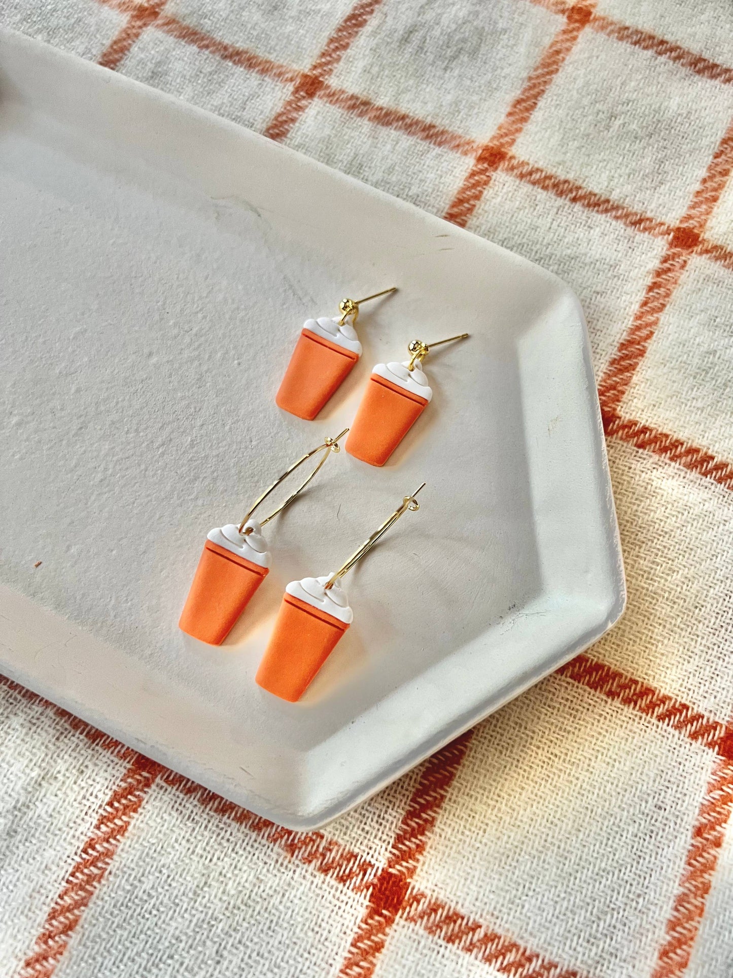 Pumpkin Spice Coffee Earrings