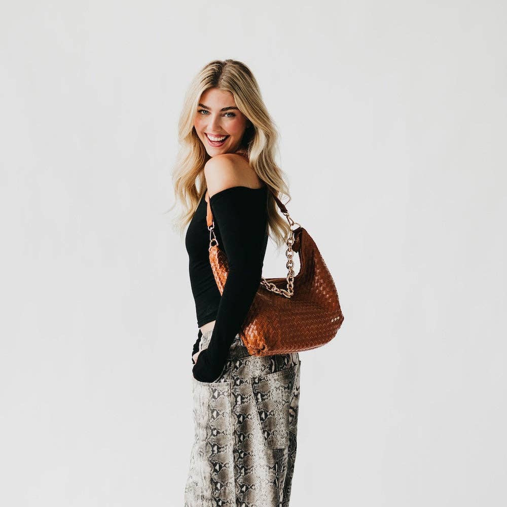 Pretty Simple Sienna Slouchy Woven Shoulder Bag