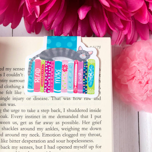 Read More Books Cat Magnetic Bookmark