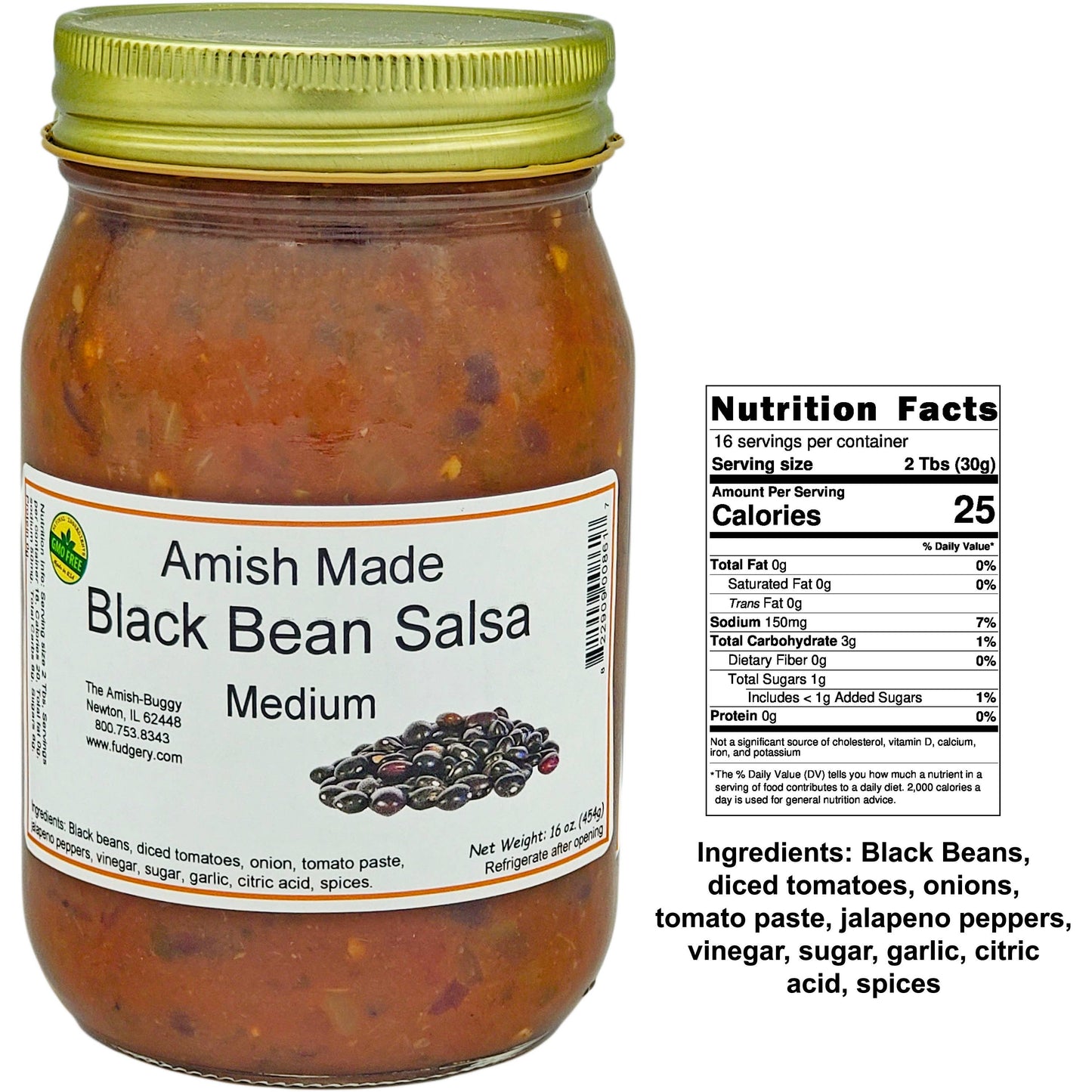 Amish Fresh Made Salsa 16 oz. Jar