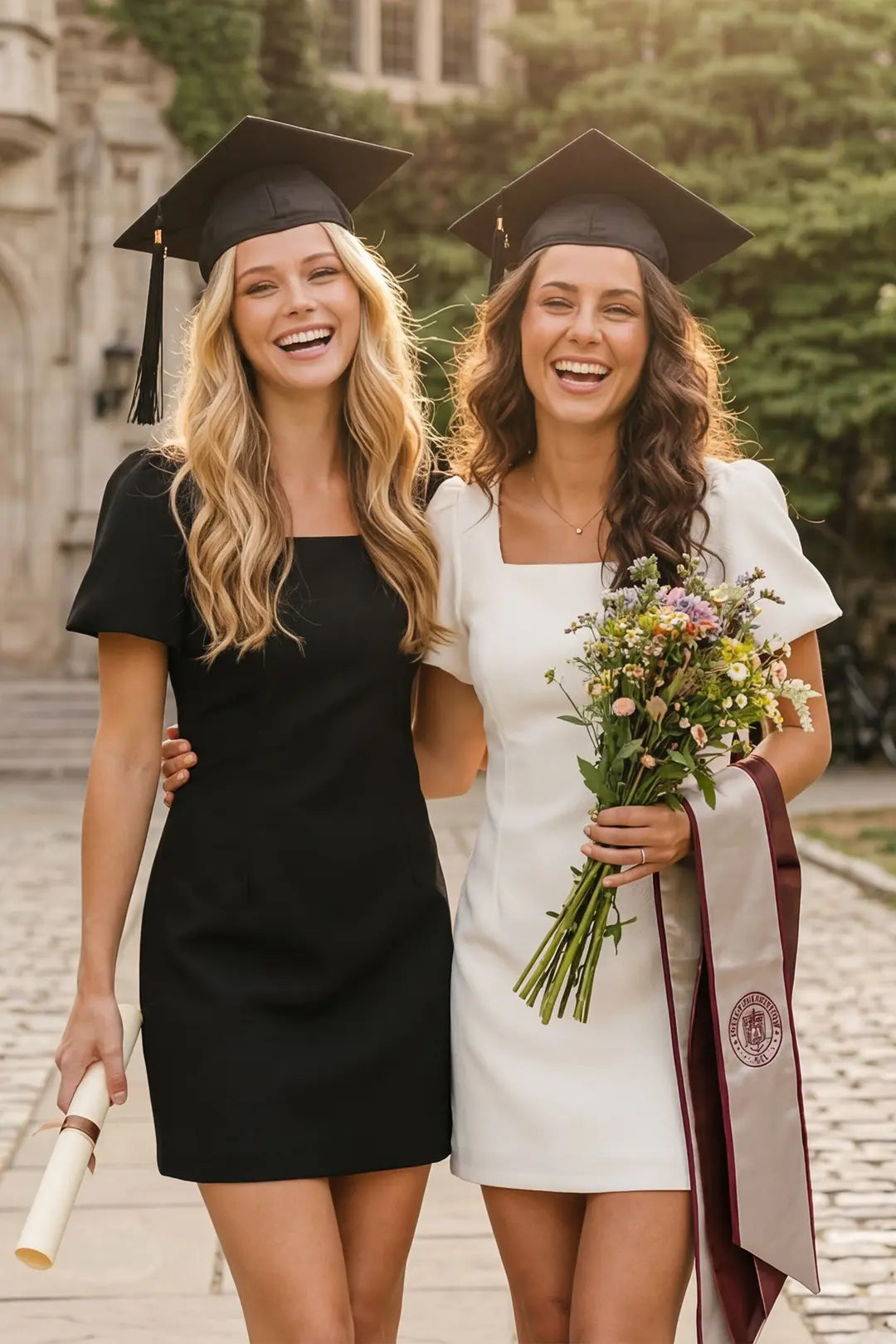 White Square Neck Mini Dress – Puff Sleeve A-Line Dress