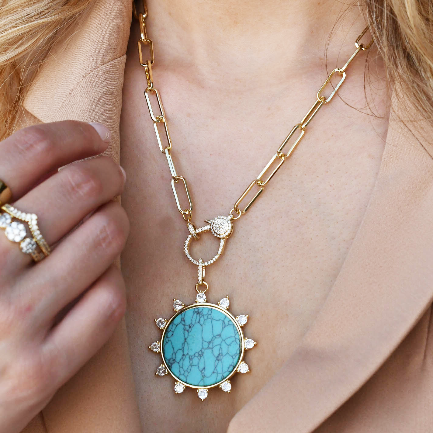Treasure Jewels Solar Turquoise Muse Necklace
