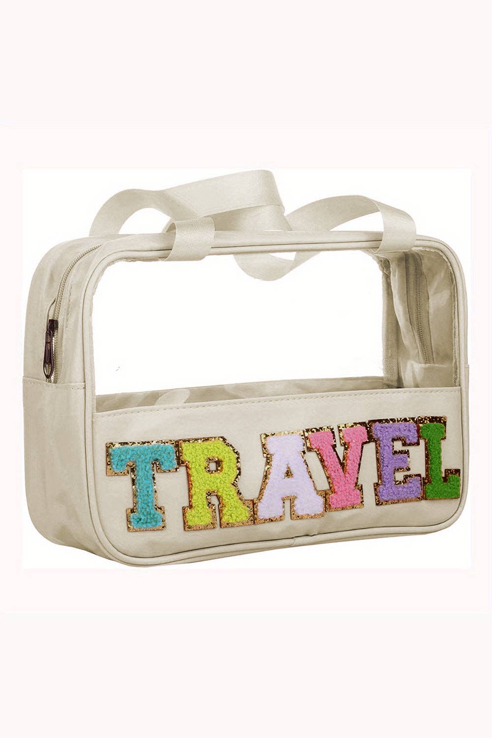 Travel Chenille Letter Makeup Bag