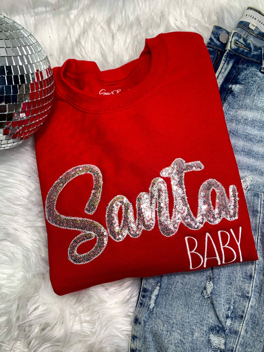 Santa Baby Sequin Sweatshirt