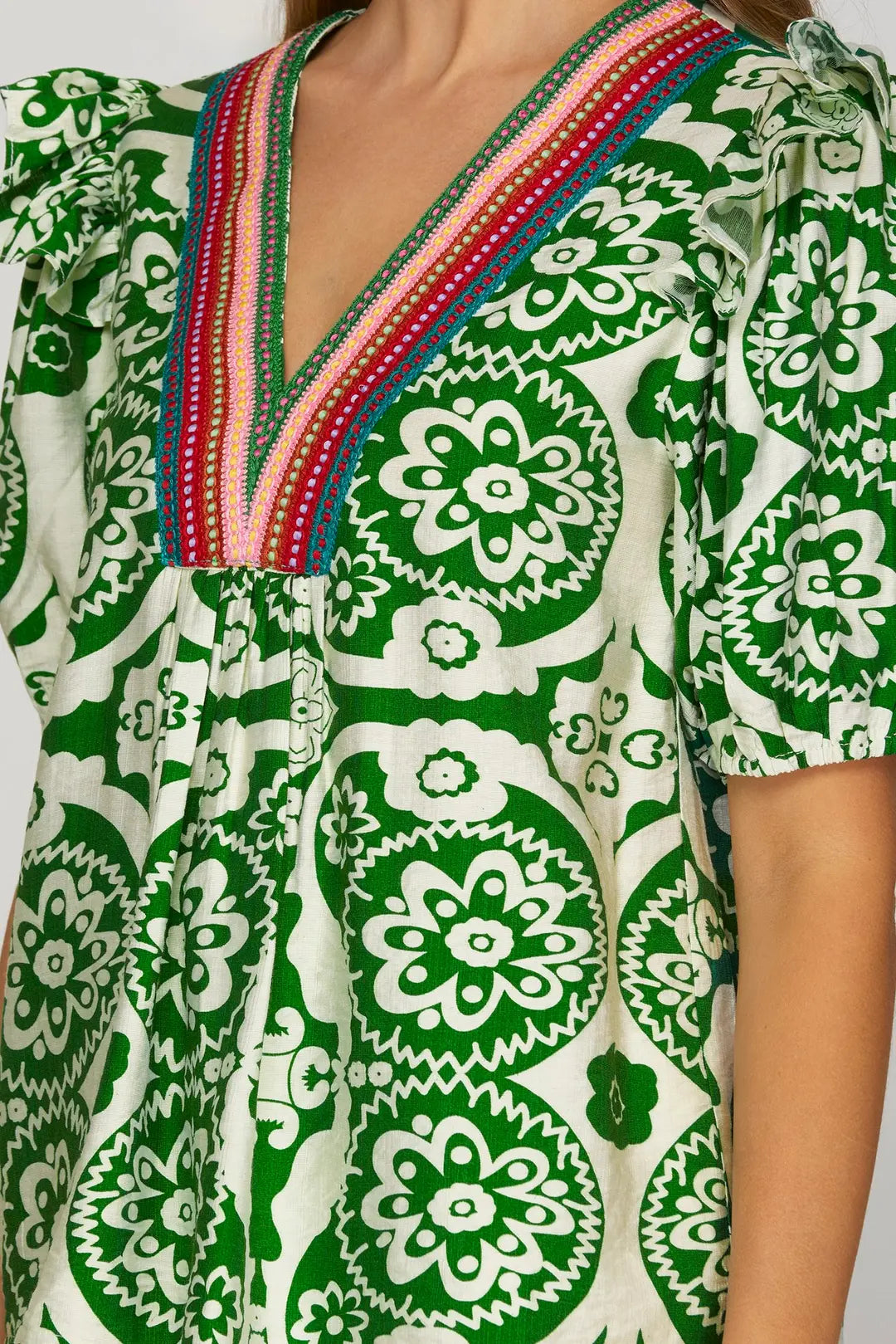 Boho Top with Embroidered Detail