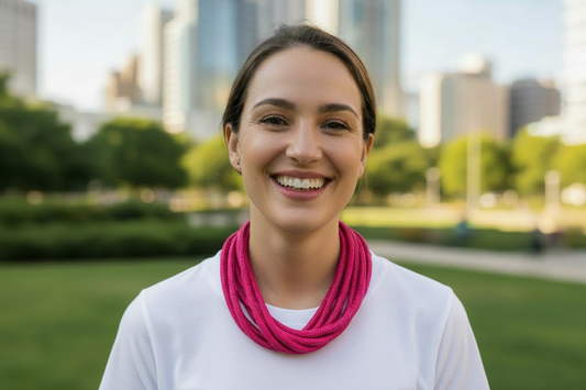 Original Slub 8-strand Magenta Necklace
