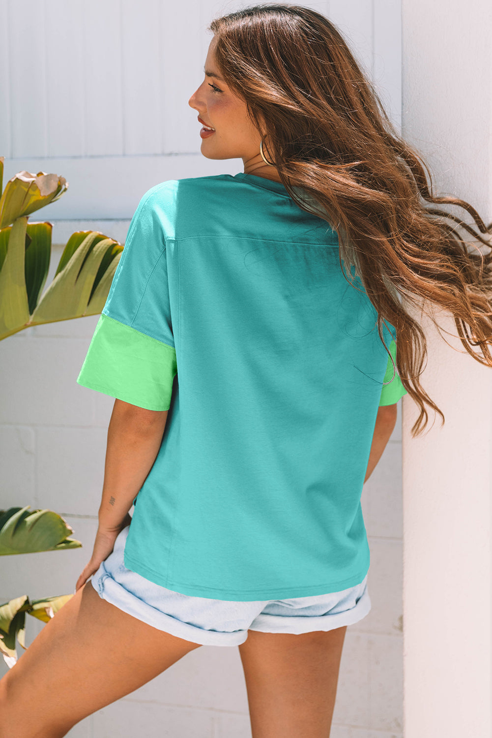 Frayed Star Patchwork Oversize Tee
