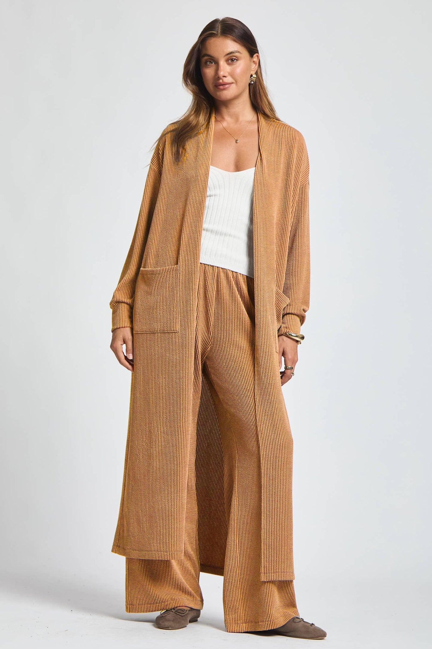 Dear Scarlett Longline Cardigan + Relaxed Pants Set