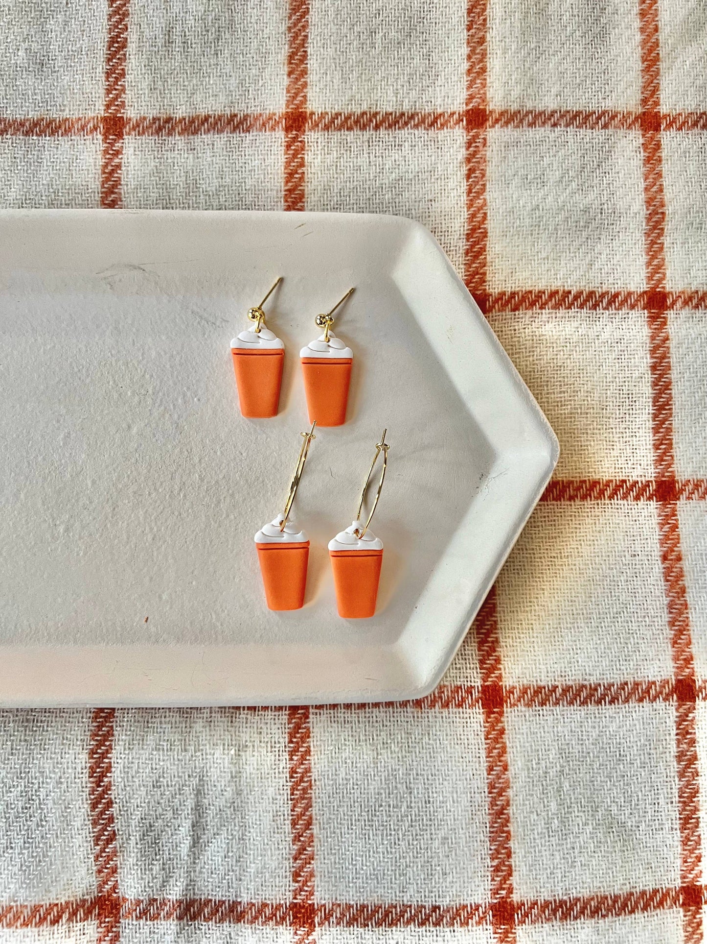 Pumpkin Spice Coffee Earrings