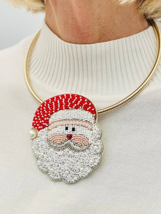 Santa Christmas Necklace Collar