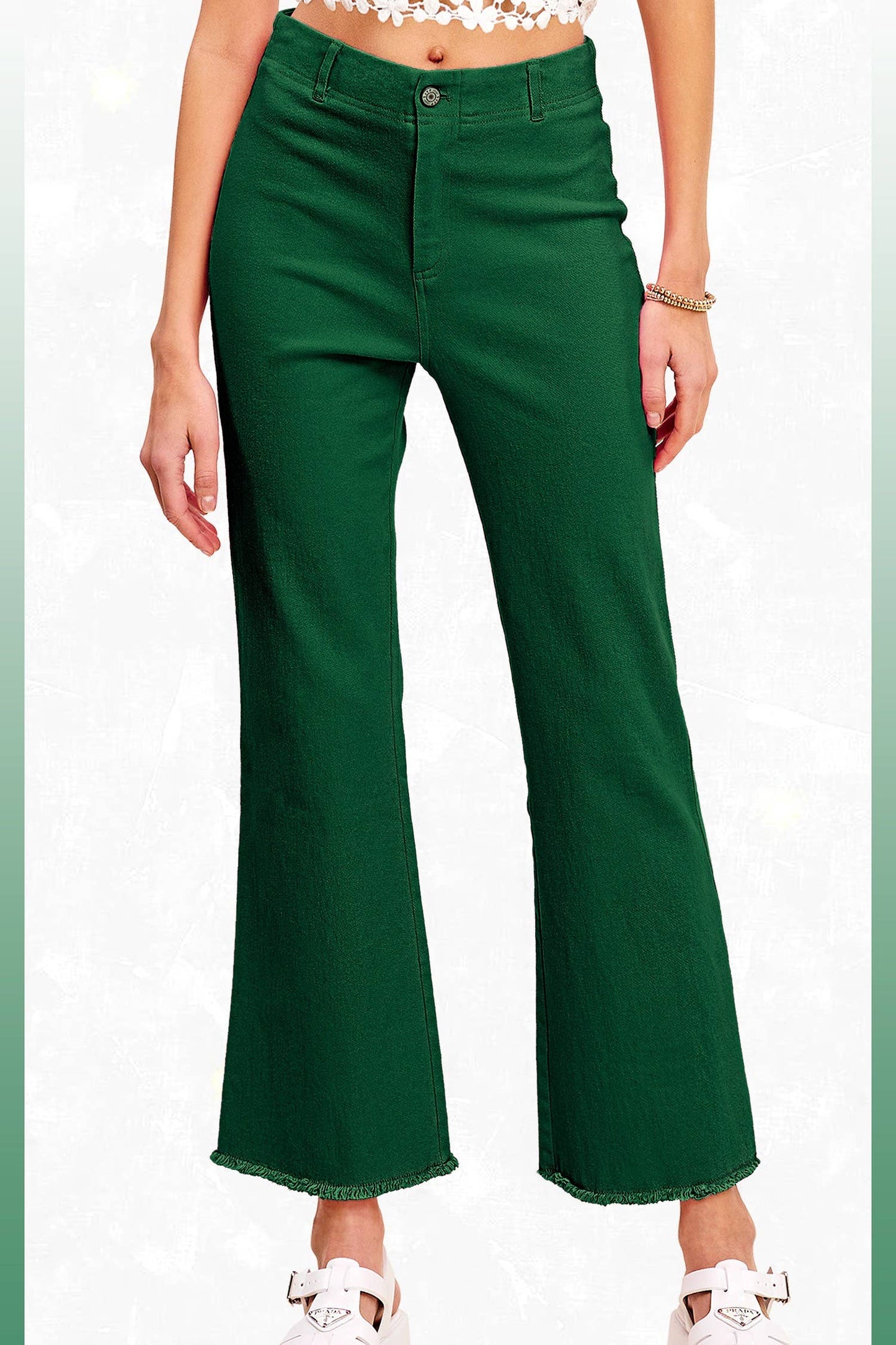 Stretchy High Waisted Flare Pants