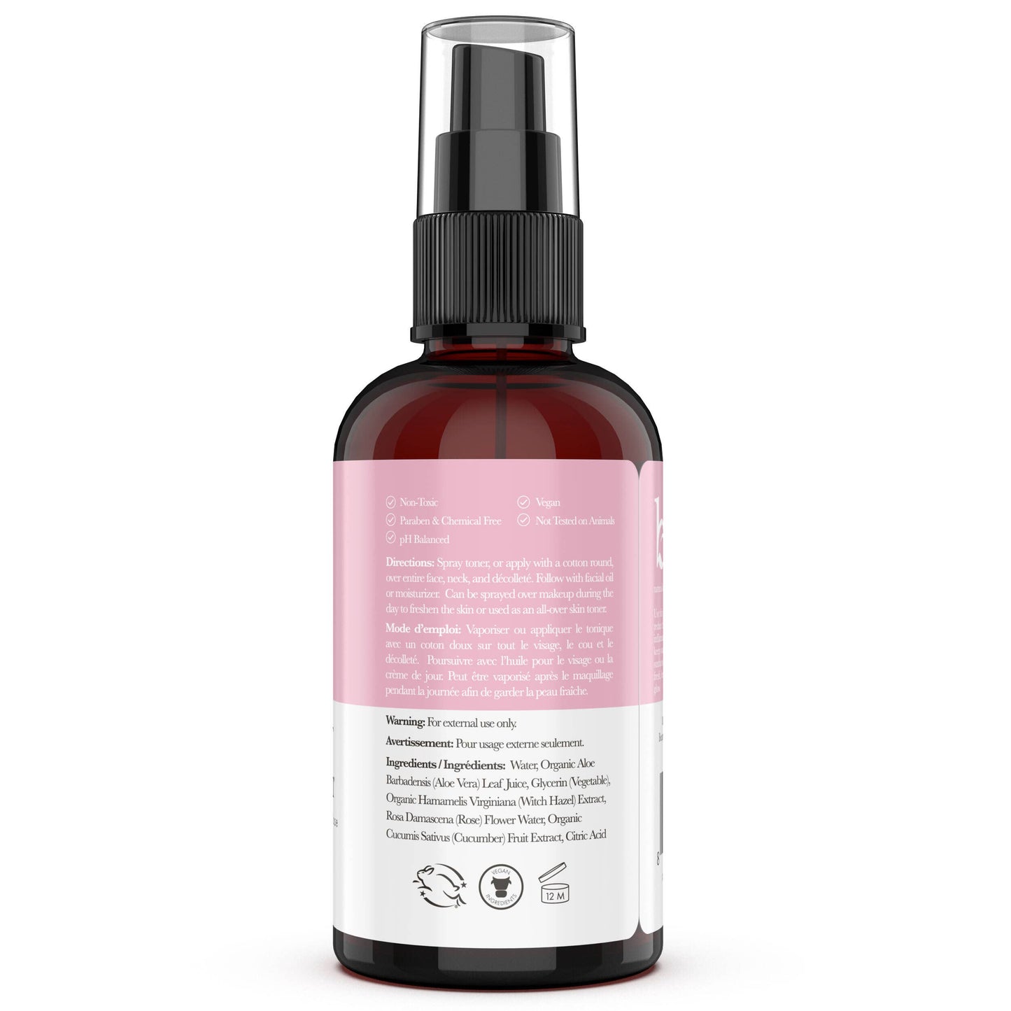 Beauty by Earth Facial Toner with Witch Hazel & Rose Water