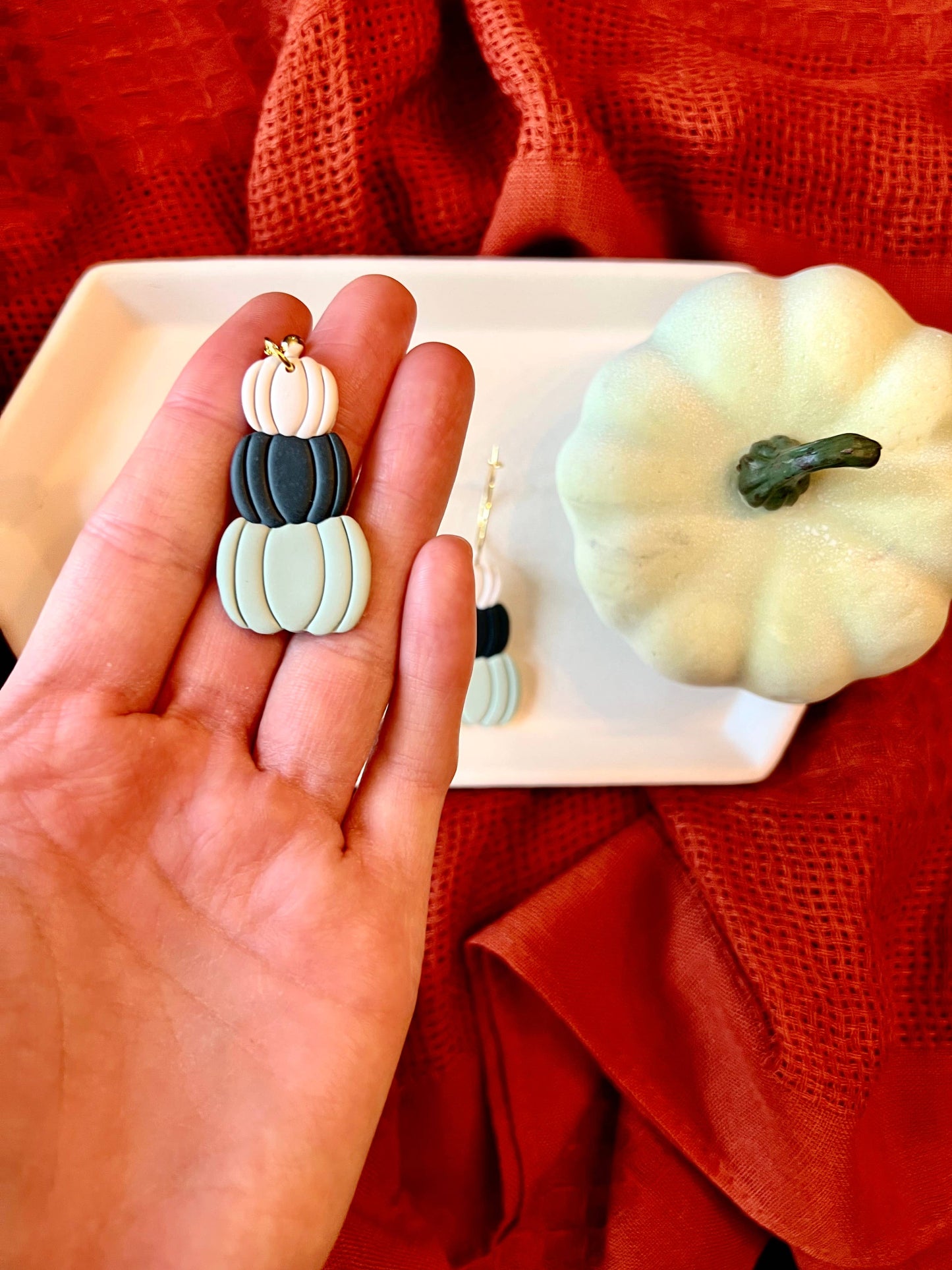 Stacked Pumpkin Earrings