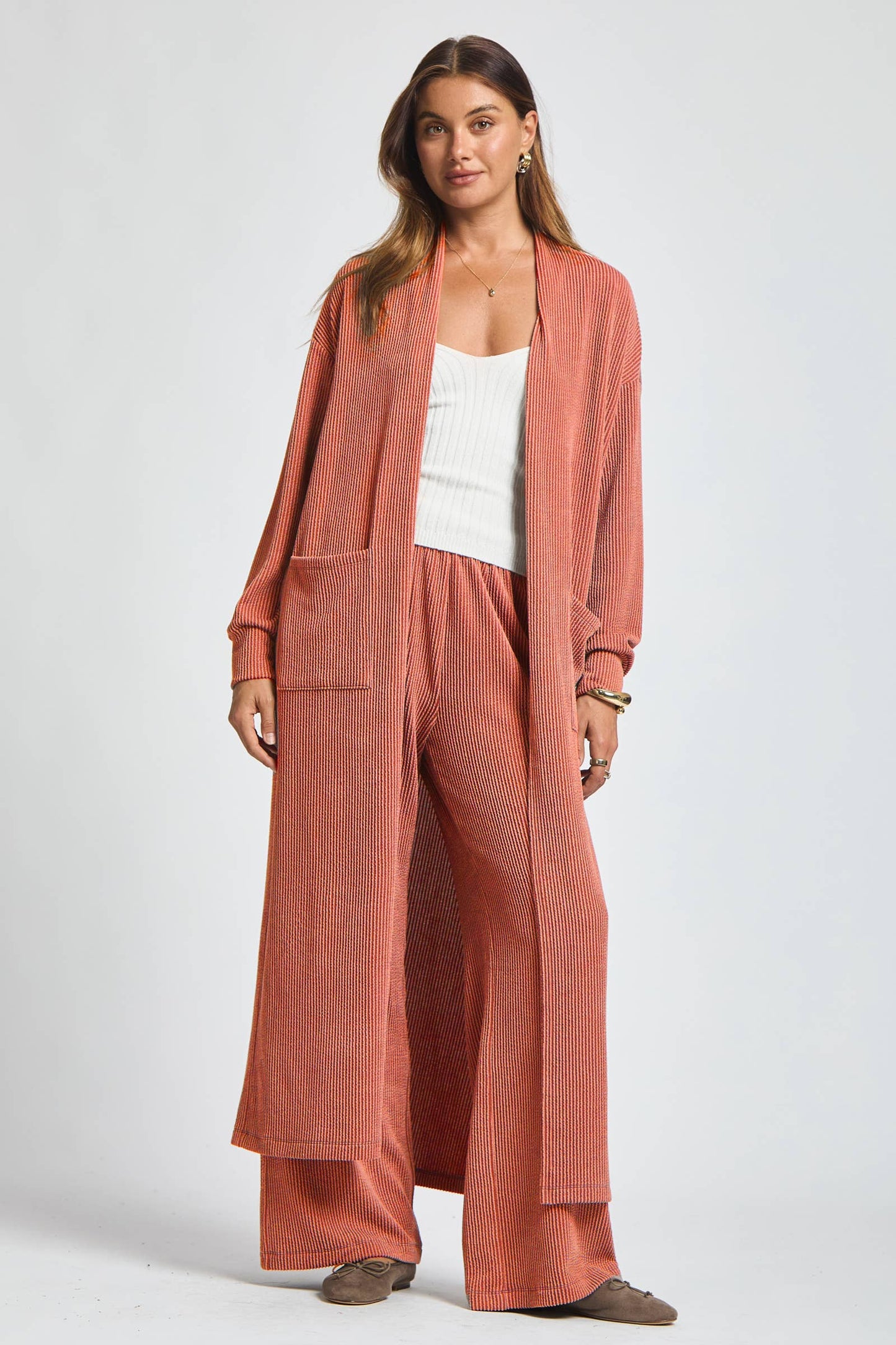 Dear Scarlett Longline Cardigan + Relaxed Pants Set
