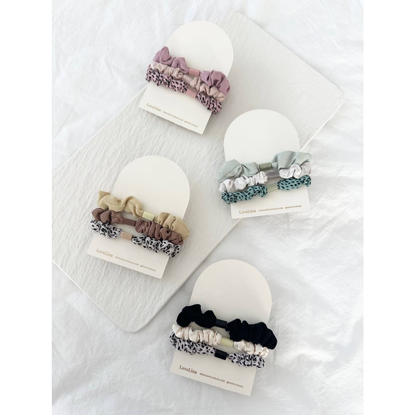 3 piece hair scrunchie set