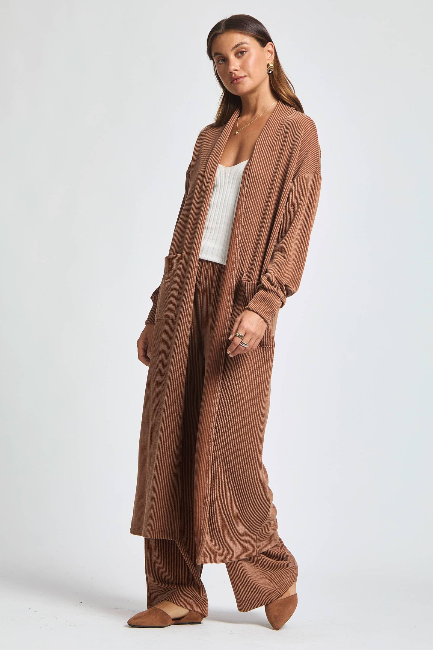 Dear Scarlett Longline Cardigan + Relaxed Pants Set
