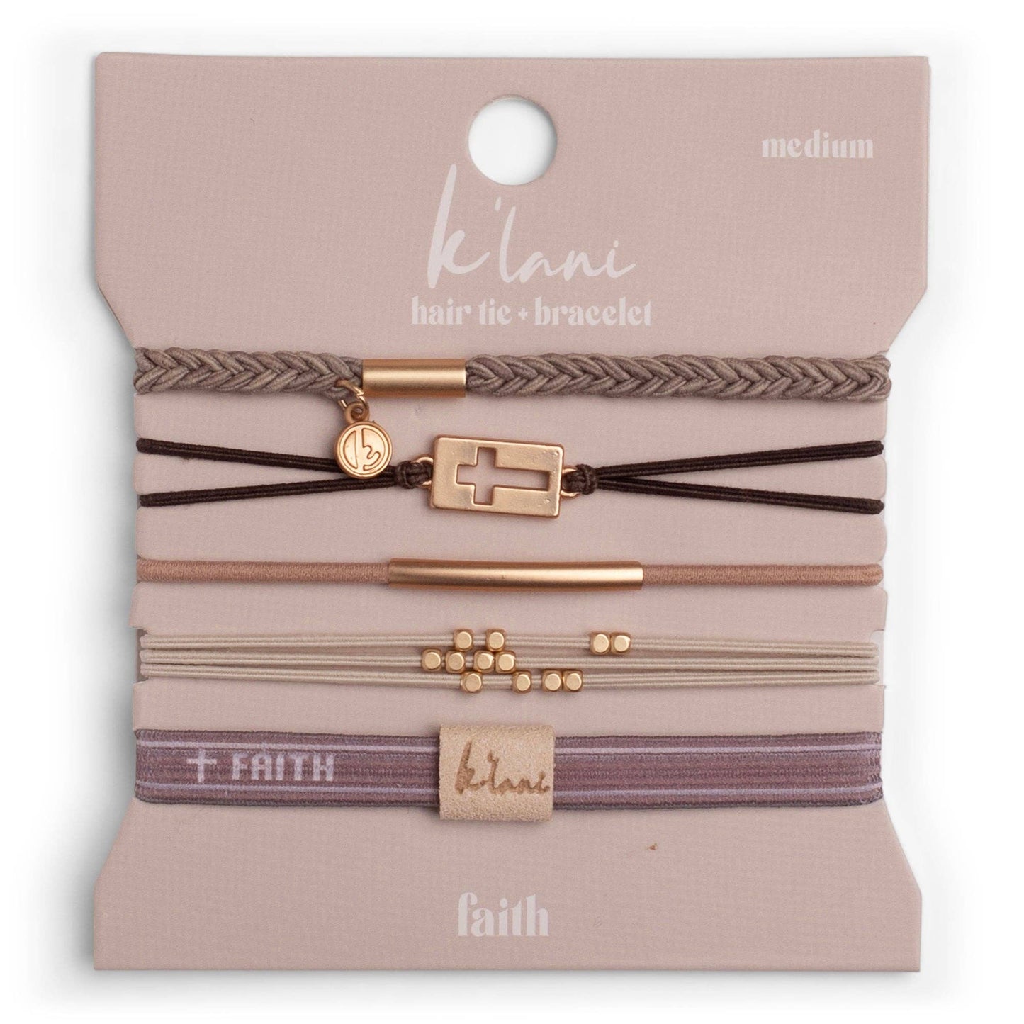 K'Lani Faith Hair Tie & Bracelet Set