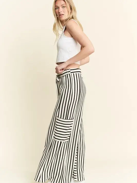 Jade by Jane Striped Wide-Leg Pants