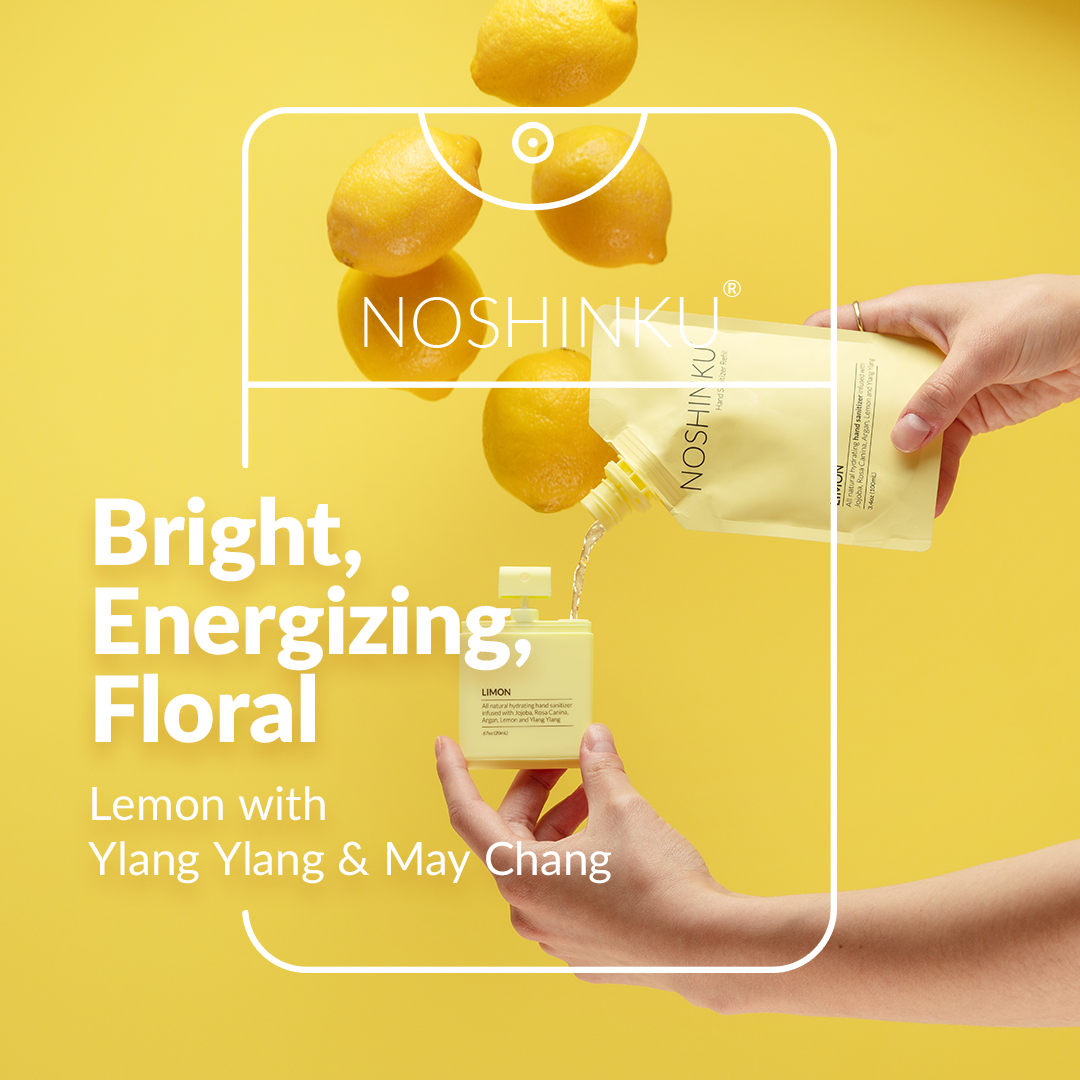 Noshinku Lemon Ylang-Ylang Pocket Hand Sanitizer – Refillable Moisturizing Sanitizer