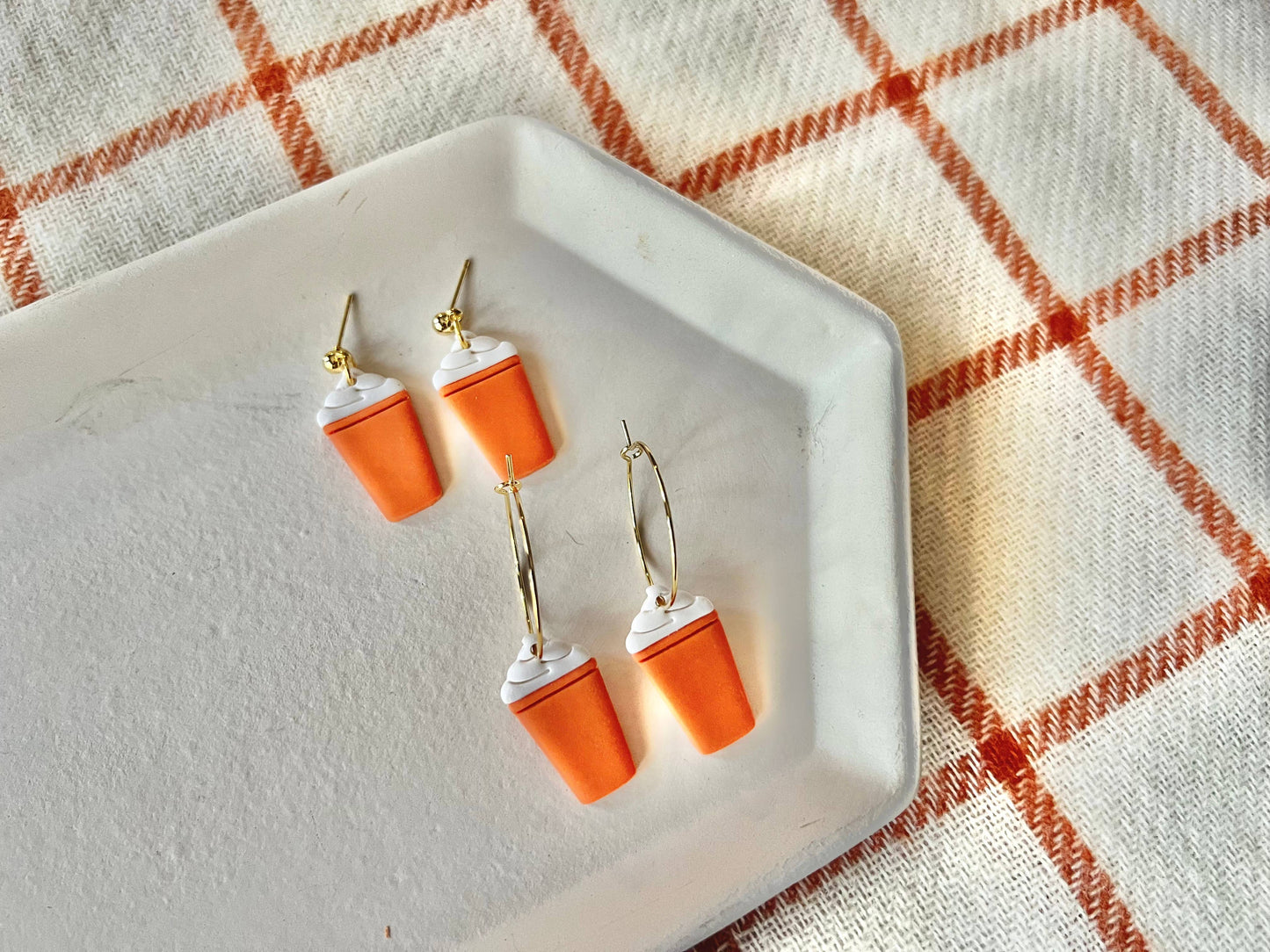 Pumpkin Spice Coffee Earrings