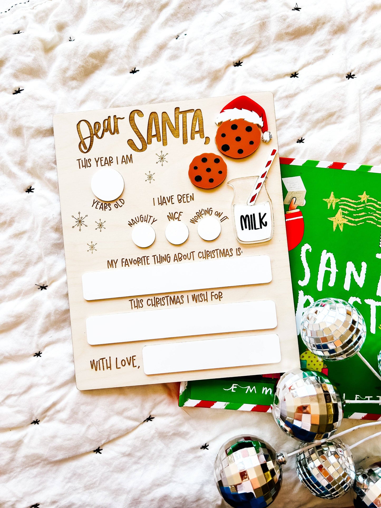 Dear Santa Whiteboard Sign