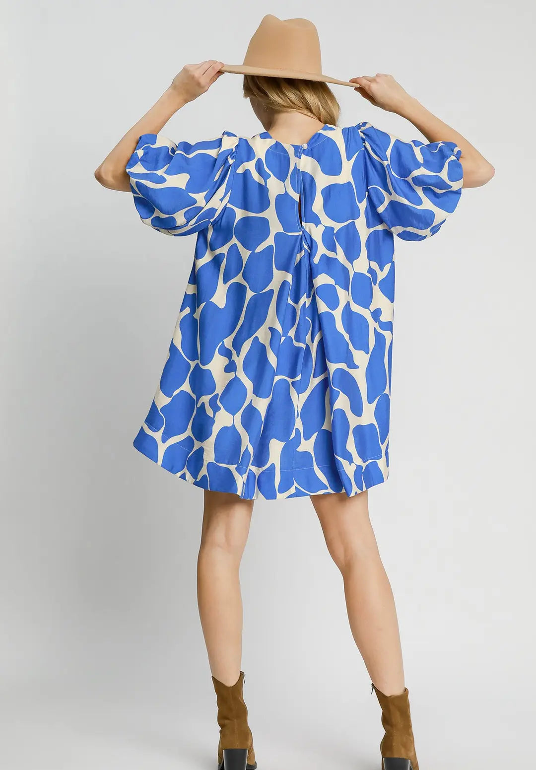 Abstract Animal Print A-Line Dress