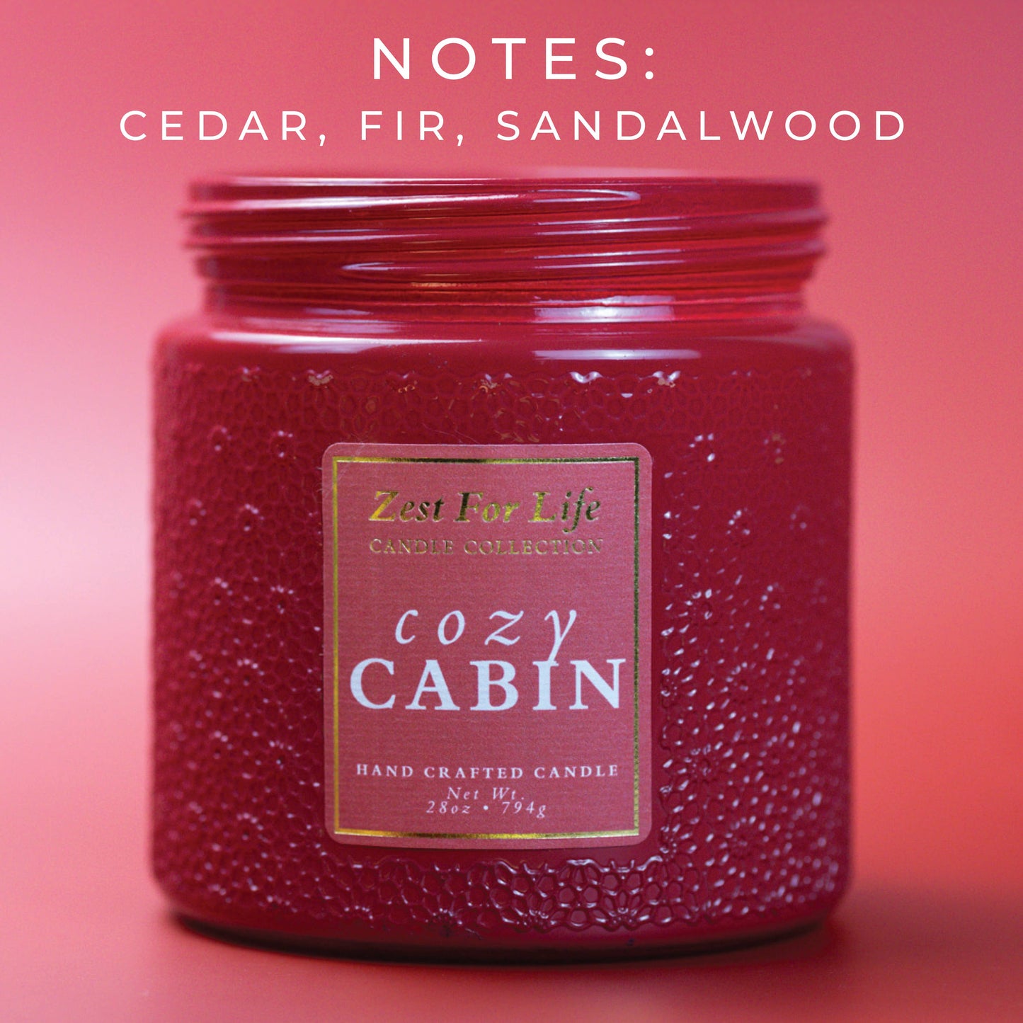 A Cheerful Giver Zest For Life 28 oz Candle - Cozy Cabin