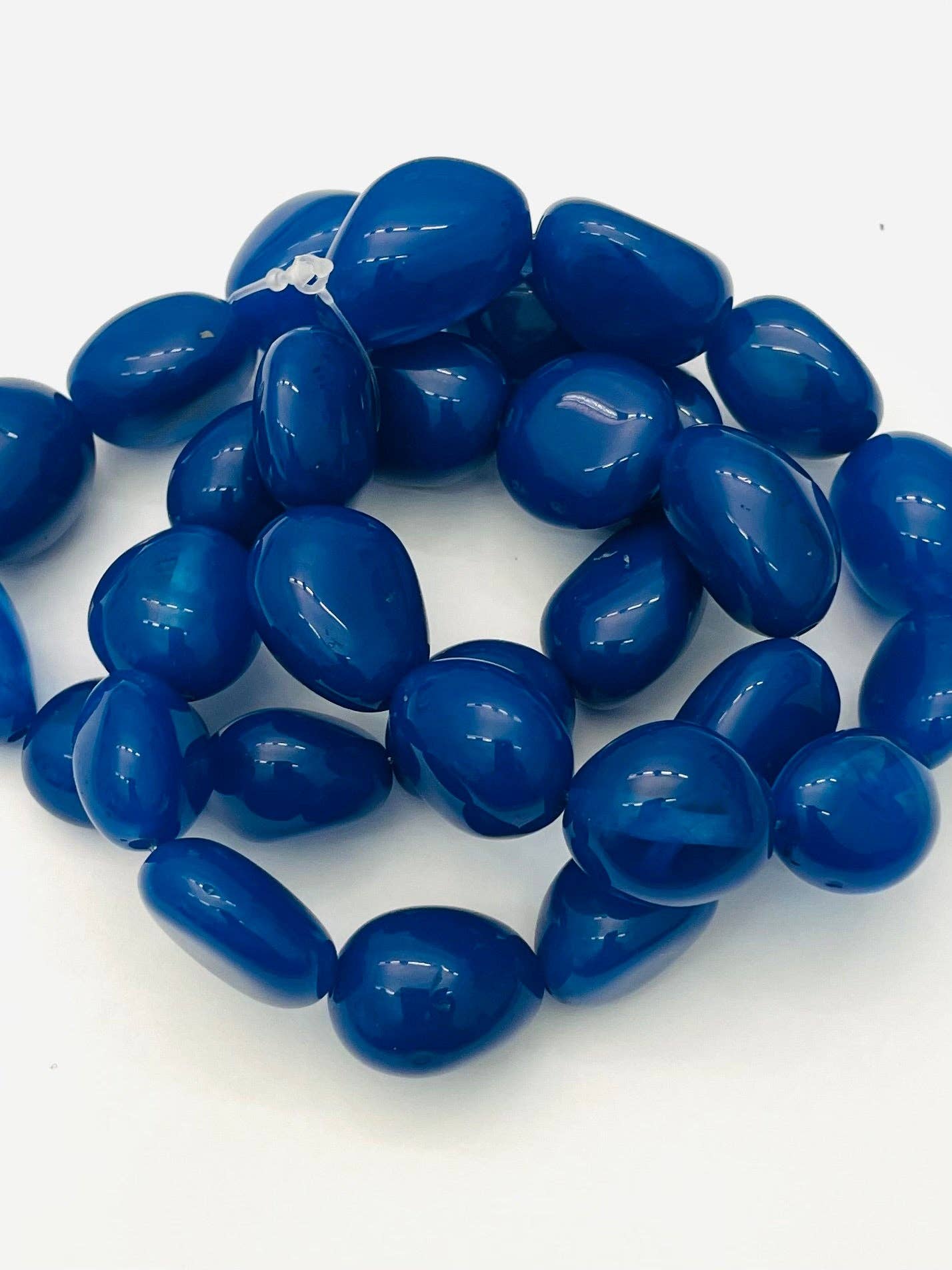 Triple Stack Bracelet Set – Cobalt Blue Resin Stretch Bracelets (Set of 3)