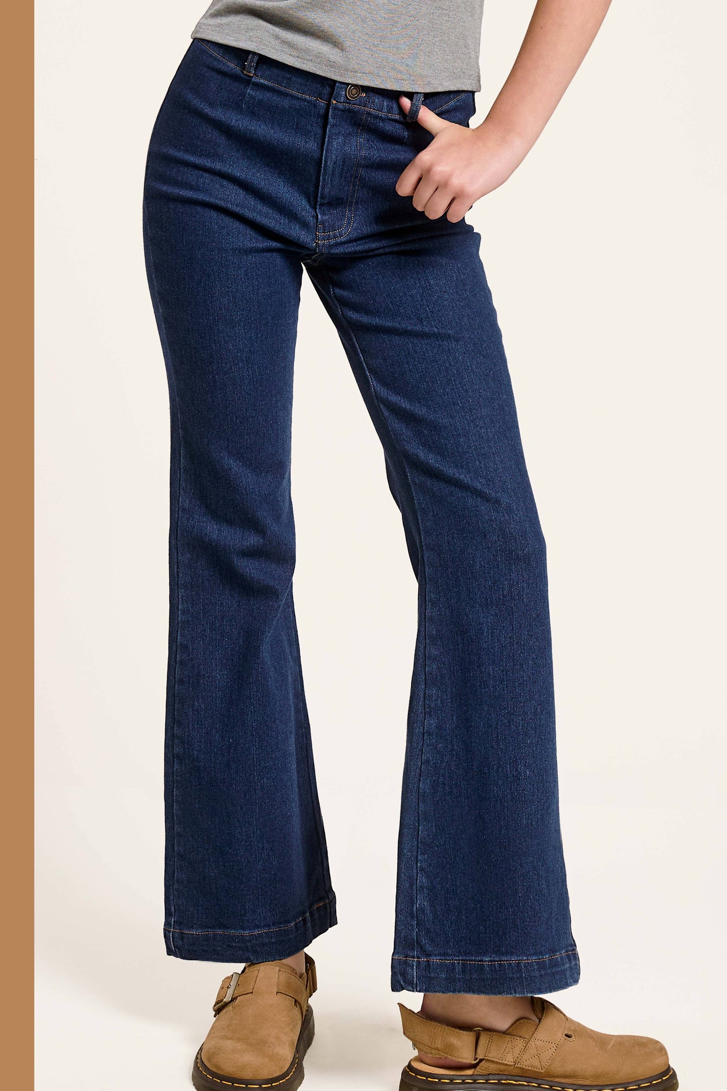 La Miel Stretchy High Waisted Wide Flare Pants