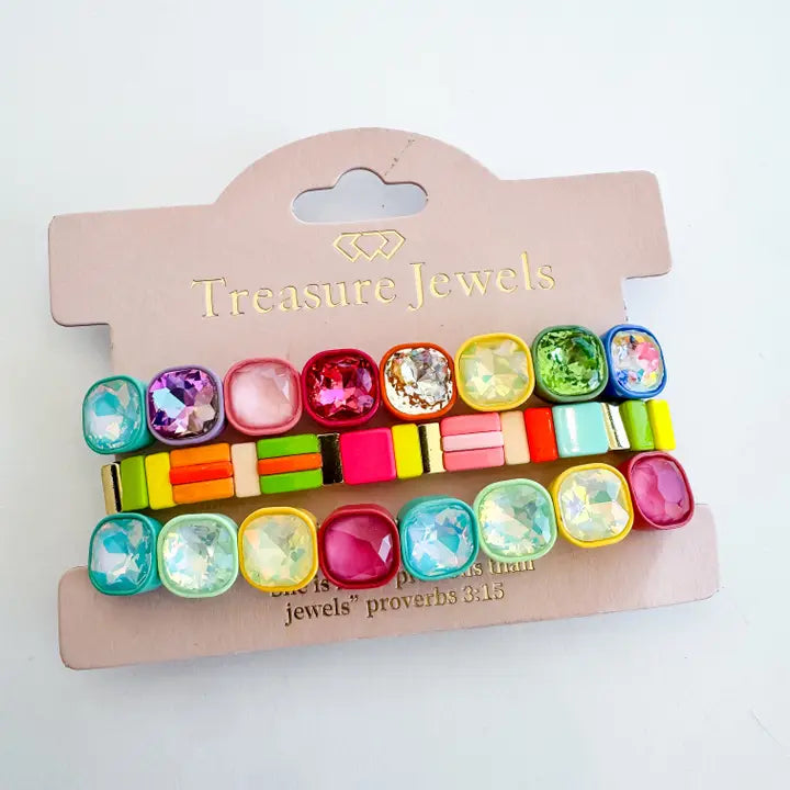 Treasure Jewels Tile sparkle Neon Stack