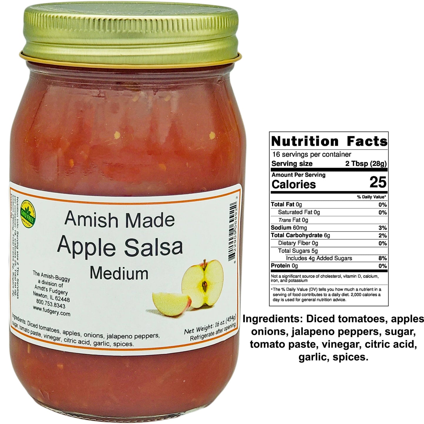 Amish Fresh Made Salsa 16 oz. Jar