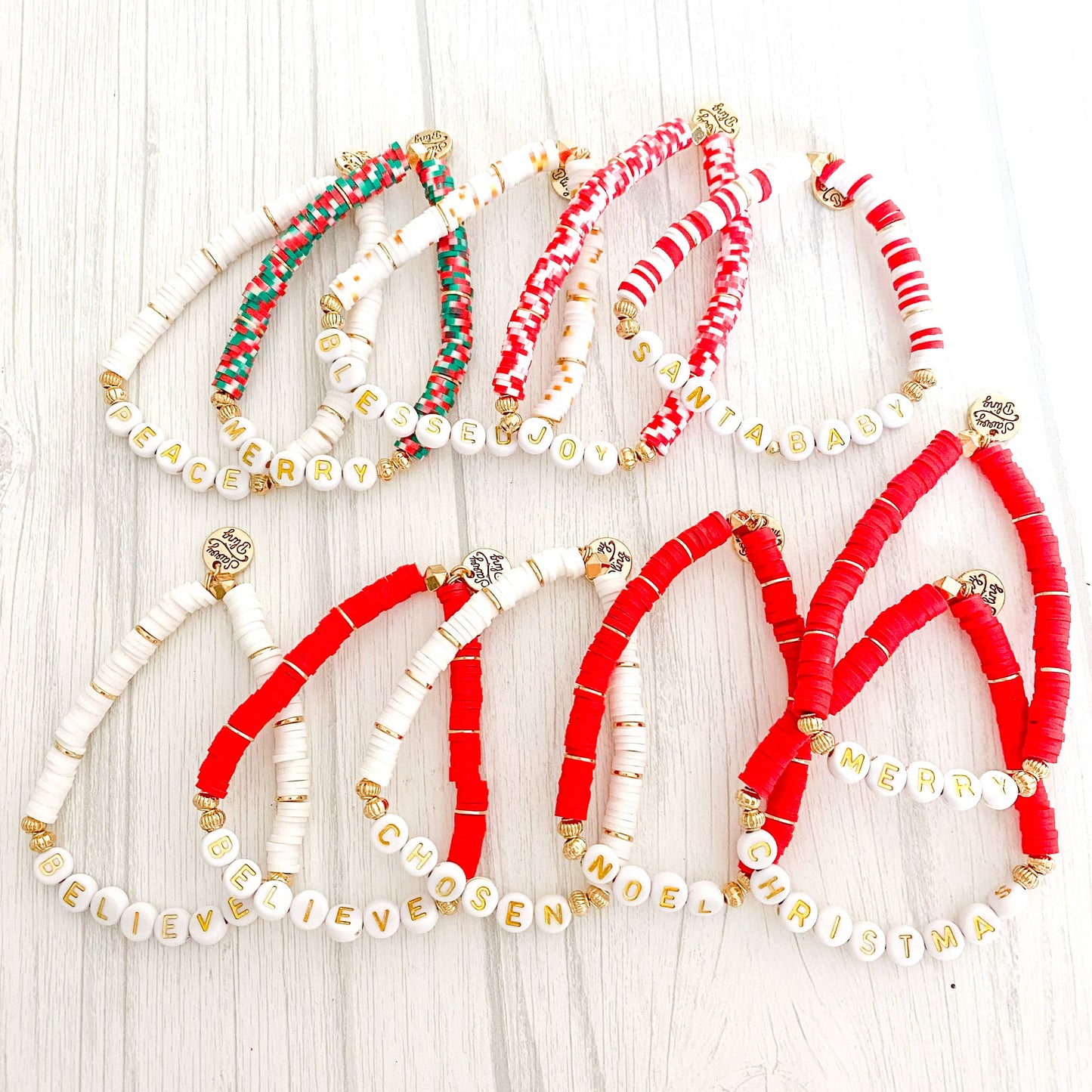 Christmas Heishi Bracelets