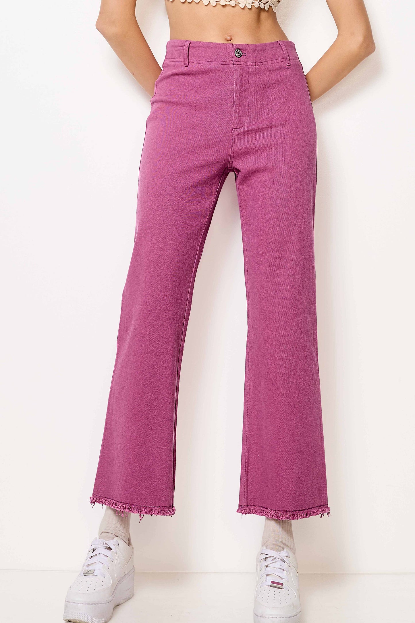 Stretchy High Waisted Flare Pants