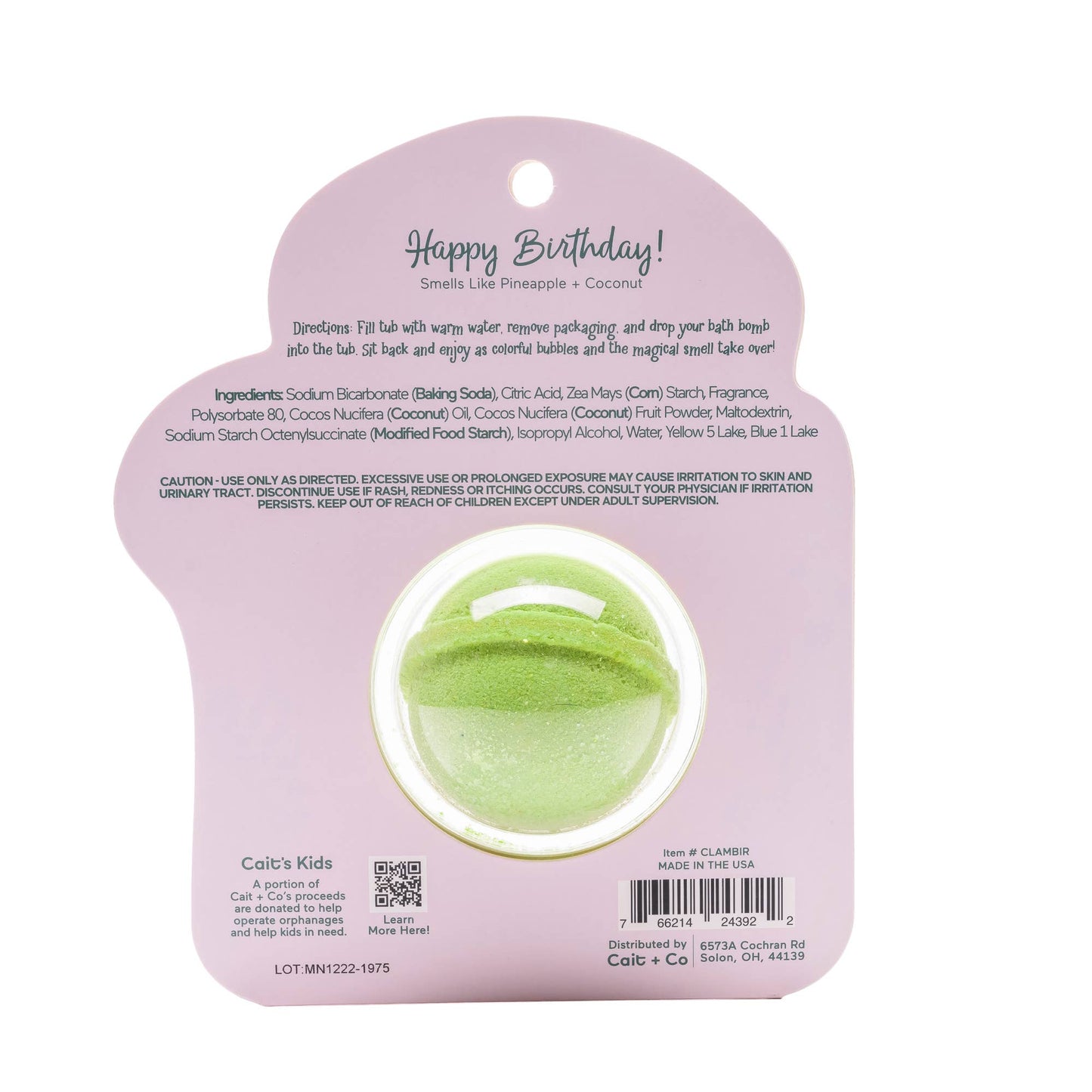 Happy Birthday Present Clamshell Bath Bomb