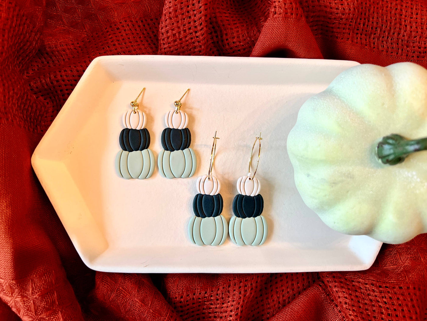 Stacked Pumpkin Earrings