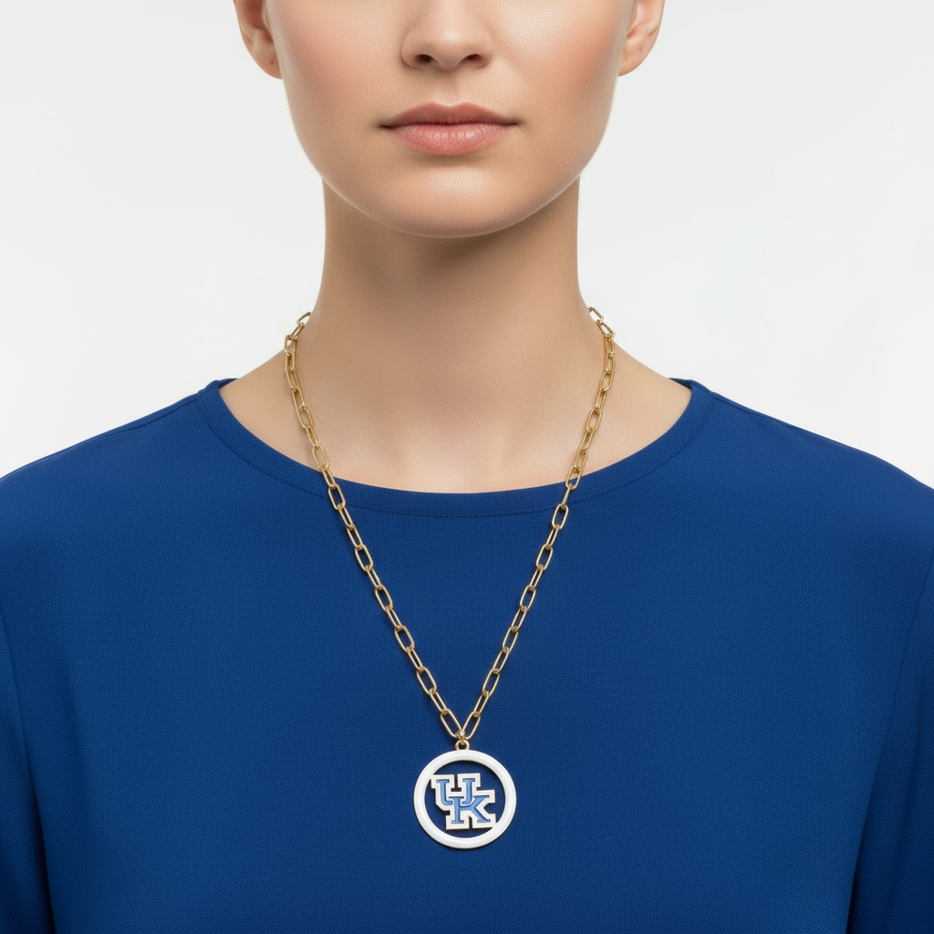 Kentucky Wildcats Logo Medallion Necklace