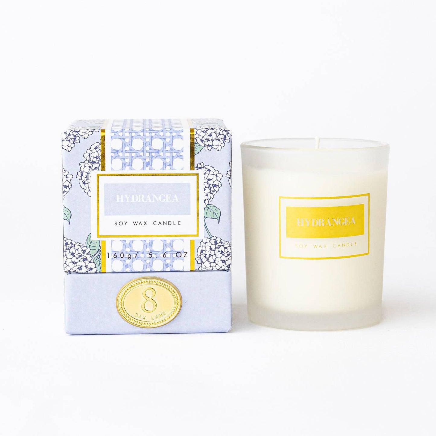 Hydrangea Soy Wax Candle – 5.6oz Floral Scented Candle