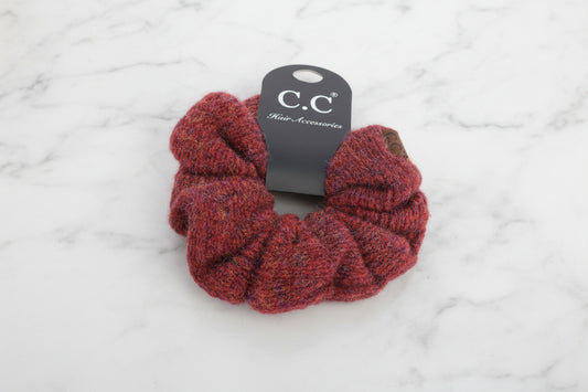 C.C Women's Two-tone Knit Ponytail Scrunchie