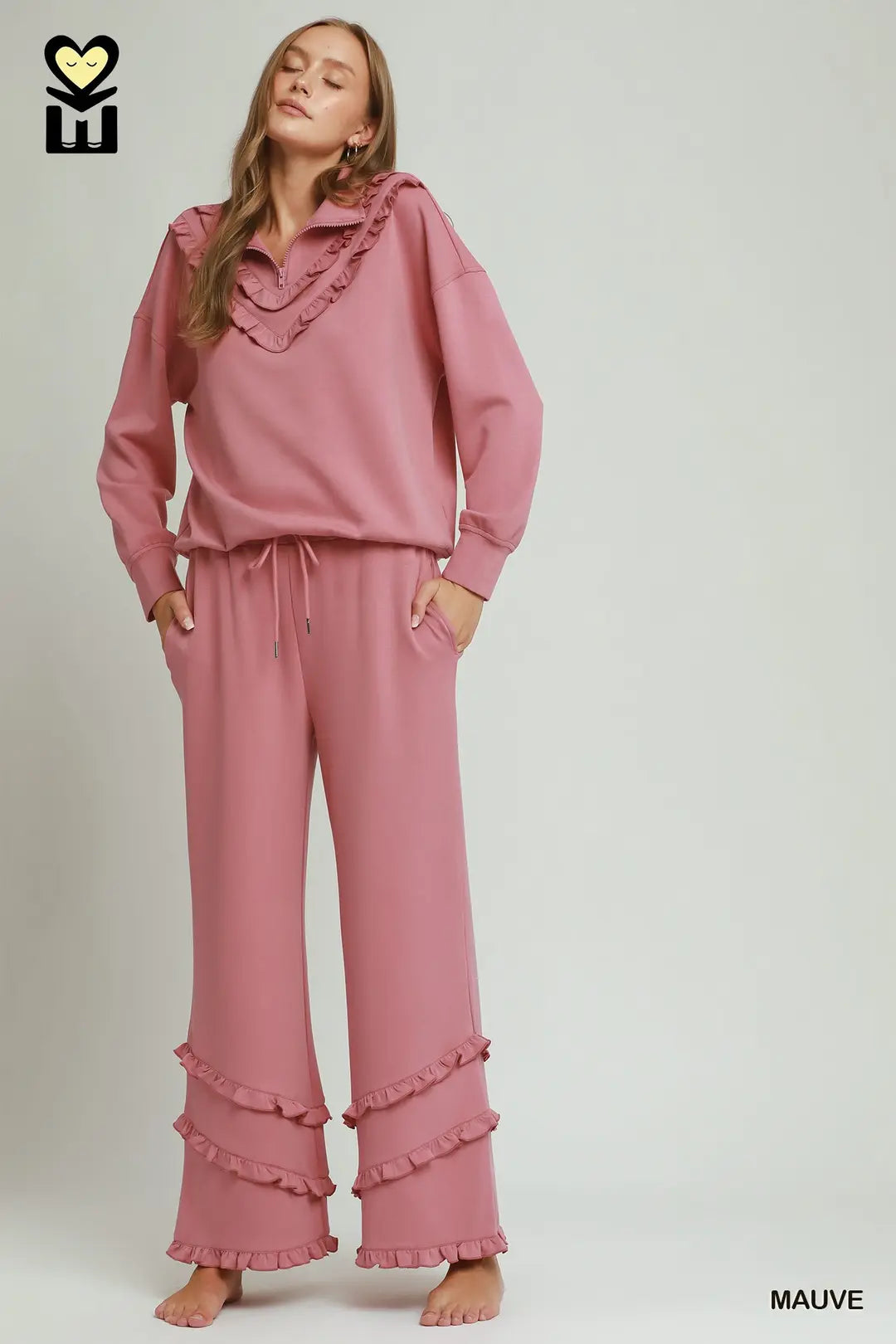 Umgee MOHMe Mauve LuxeKnit Ruffle Mix & Match Collection